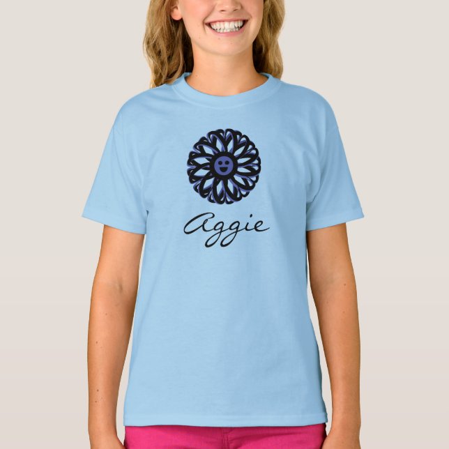Aggie Lächeln Blume Shirt (Vorderseite)