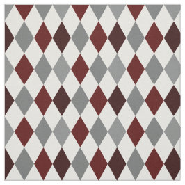 Aggie Maroon & Gray Raute Muster Stoff