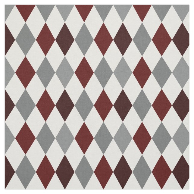 Aggie Maroon & Gray Raute Muster Stoff (Muster)