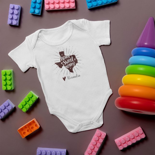 Aggie Maroon Zuhause Sweet Zuhause Texas Baby Strampler (Von Creator hochgeladen)