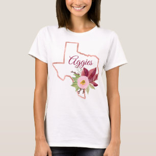 "Aggie" Texas Floral Shirt