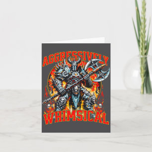 Aggressiv Whimsischer Dunkler Fantasy-Kriegerkampf Karte