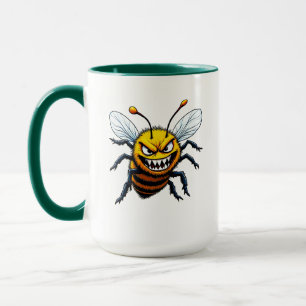 Aggressive Bienen-Cartoon-Kunst Tasse