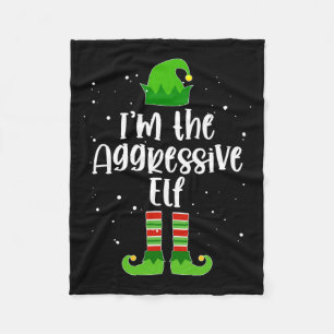 Aggressive Elf Matching Family Group Weihnachten P Fleecedecke