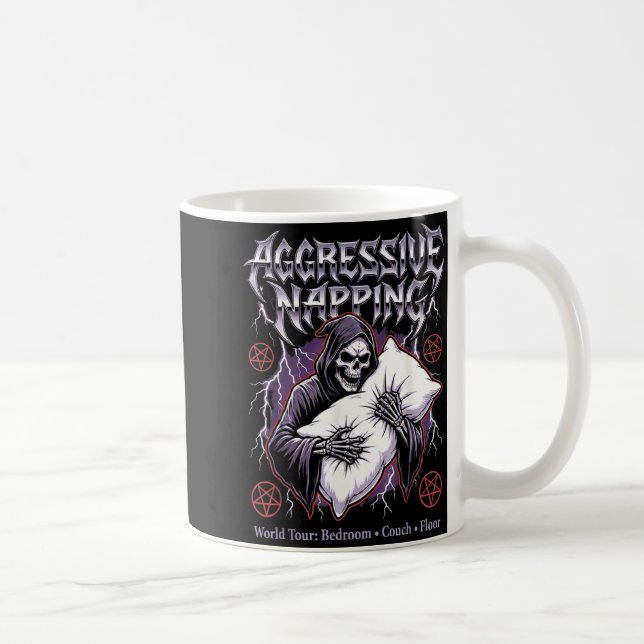 Aggressive Napng Funny Heavy Metal Grim Reaper Sle Kaffeetasse (Rechts)