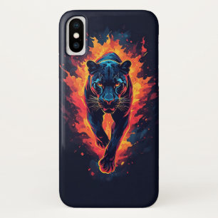 Aggressive Panther Artwork in Neon Colors Case-Mate iPhone Hülle