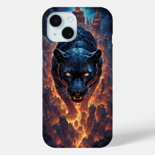 Aggressive Panther-Kunst in Neonfarben Case-Mate iPhone Hülle