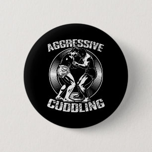 Aggressiver Cuddling Wrestling Retro Vintag Wrestl Button
