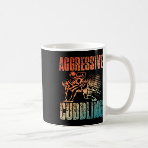 Aggressives Kuschel-Ringen Retro Vintage Ringer Kaffeetasse