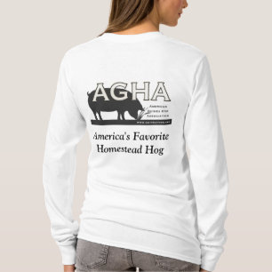 AGHA lange Hülse T-Shirt-Womens-Neues Logo-Zurück T-Shirt