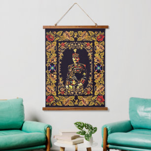 Agha Petros Wood Topped Wall Tapestry Wandteppich Mit Holzrahmen