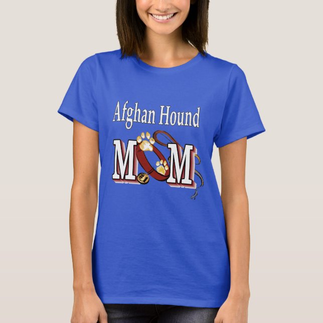 Aghan Hound Dog Mama T-Shirt (Vorderseite)