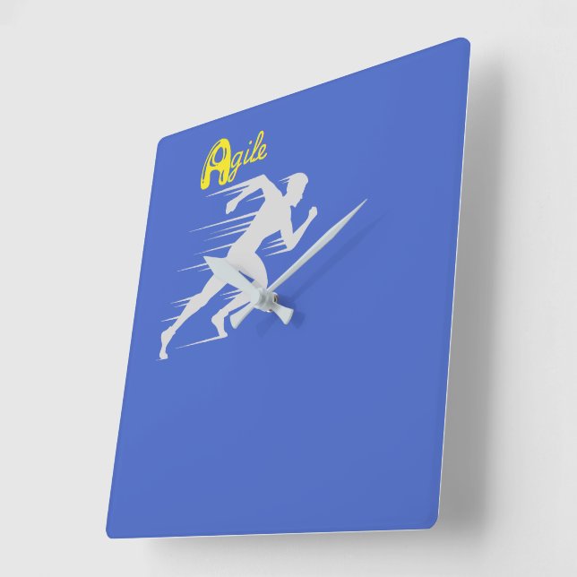 Agil Quadratische Wanduhr (Winkel)