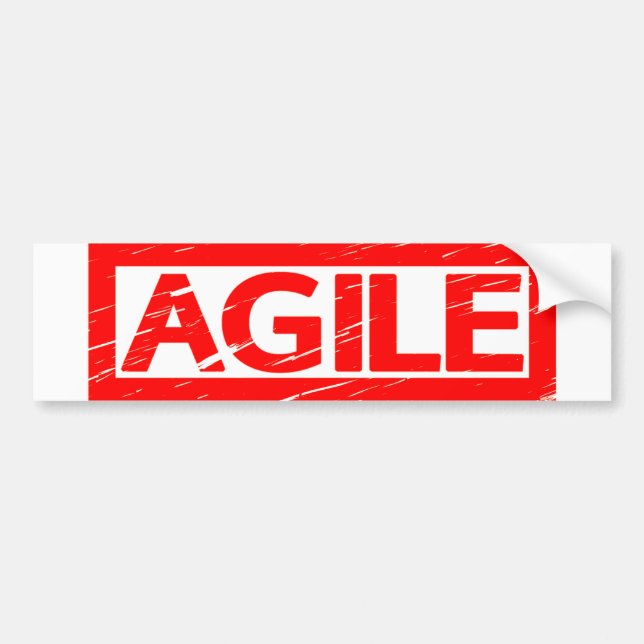Agile Briefmarke Autoaufkleber (Vorne)