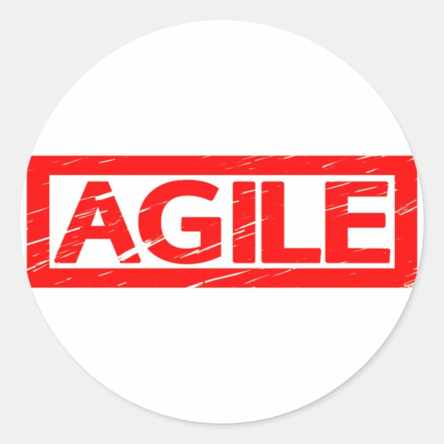 Agile Briefmarke Runder Aufkleber (Vorderseite)