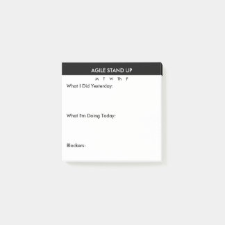 Agile Stand Up Prep Notes Post-it Klebezettel