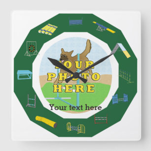 Agility Anpassen des Fotos Quadratische Wanduhr