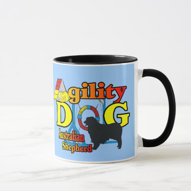 Agility Australian Shepherd Gifts Tasse (Rechts)