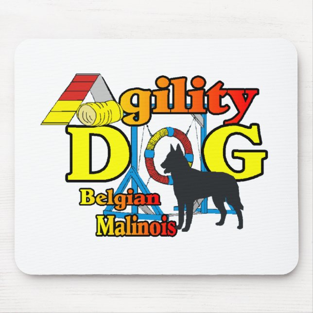 Agility Belgisch Malinois Geschenke Mousepad (Vorne)