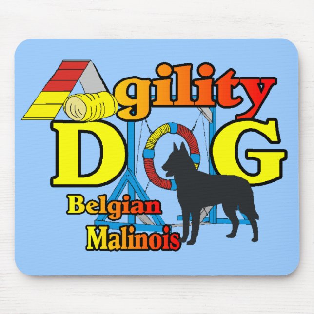 Agility Belgisch Malinois Geschenke Mousepad (Vorne)