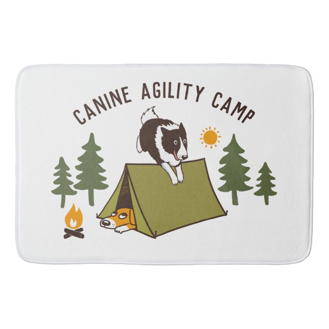 Agility Dog Niedlich Border Collie Camp Custom Badematte (Vorderseite)
