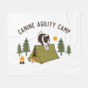 Agility Dog Niedlich Border Collie Camp Custom Fleecedecke