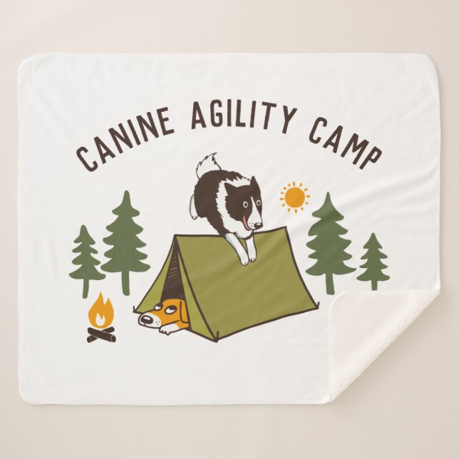 Agility Dog Niedlich Border Collie Camp Custom Sherpadecke (Vorderseite (Horizontal))
