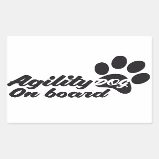 Agility Dog On Board Rechteckiger Aufkleber