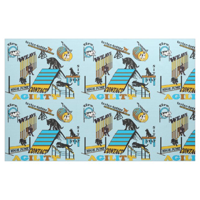 Agility für Hundefreunde Stoff (Fat Quarter (45,7 x 55,9 cm))