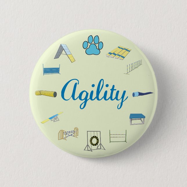 Agility-Hindernisse Button (Vorderseite)