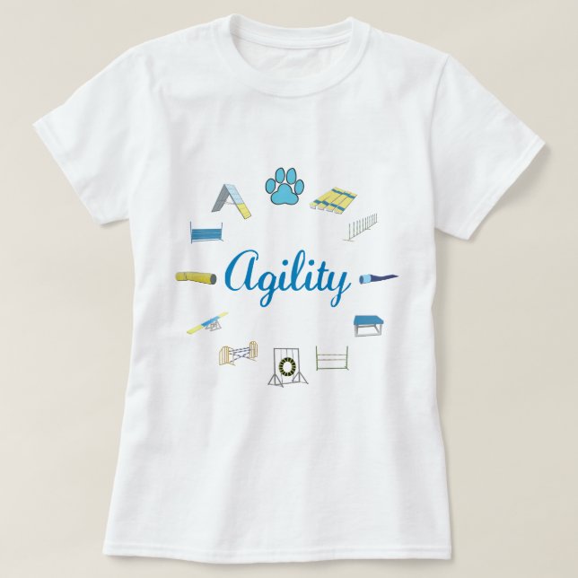 Agility-Hindernisse T-Shirt (Design vorne)