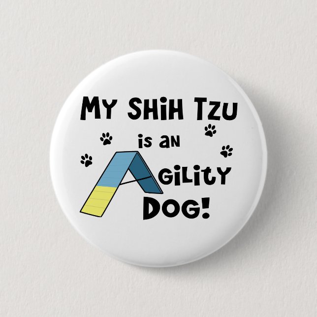 Agility-Hundeknopf Shih Tzu Button (Vorderseite)