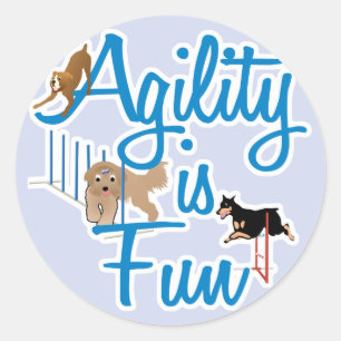 Agility ist Spaß Runder Aufkleber