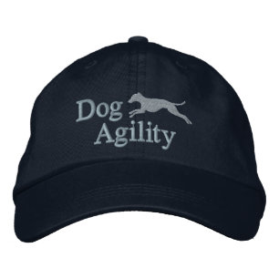 Agility Italienischer Grauhund bestickt Hut (blau)