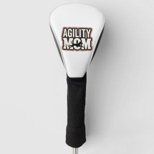 Agility-Mama Vintage-Hunde-Agility-Silhouette Typo Golf Headcover