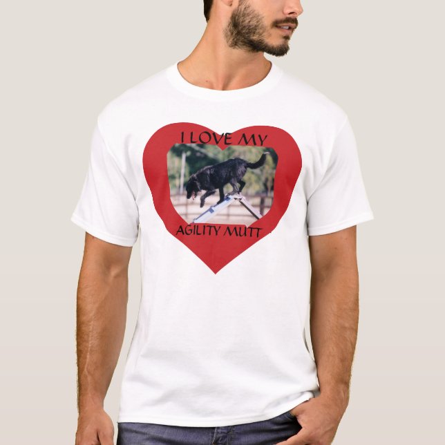 Agility Mutt T - Shirt - Maßgeschneidert (Vorderseite)