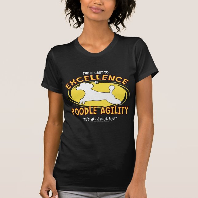 Agility-Pudel-geheimer Damen-Dunkelheits-T - Shirt (Vorderseite)