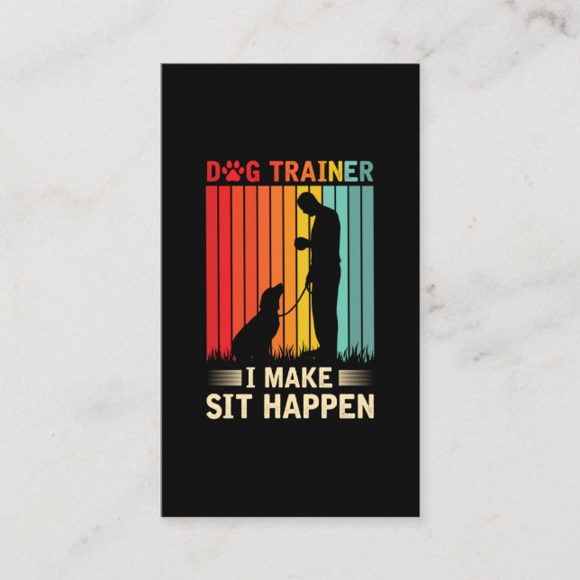 Agility-Schulung Frauen Dog Trainer Visitenkarte (Vorderseite)