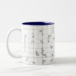 Agility-Themen-Kursplan-Tasse Zweifarbige Tasse