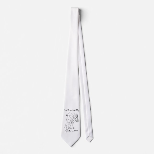 Agility Westie Krawatte (Vorderseite)