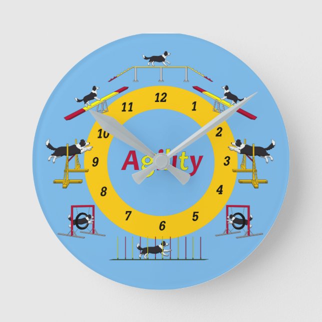 Agilityuhr Runde Wanduhr (Vorderseite)