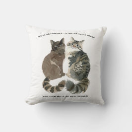 Aging humor for cat loving friends husband wife ch kissen