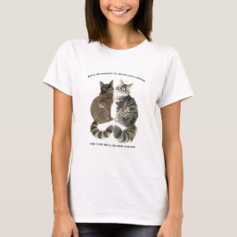 Aging humor for cat loving friends husband wife ch T-Shirt