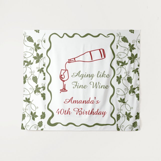 Aging Like Fine Wine Wandteppich (Vorderseite (Horizontal))