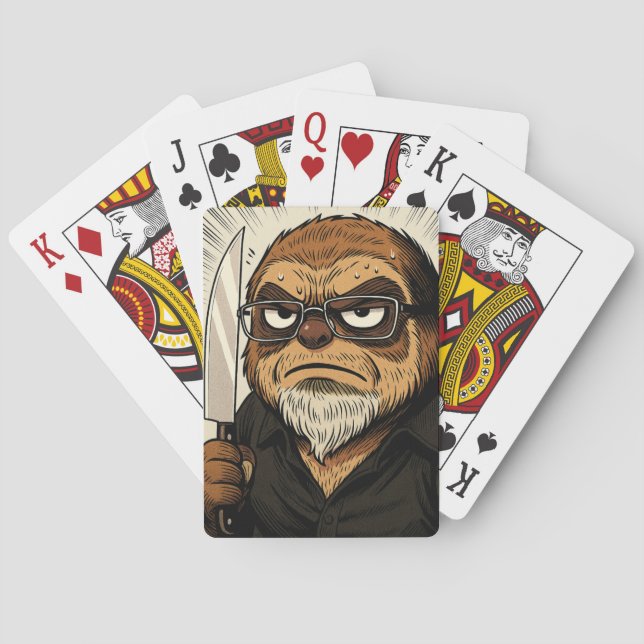 Agitated Sloth 52 Blocks Phil Elmore Playing Cards Spielkarten (Rückseite)