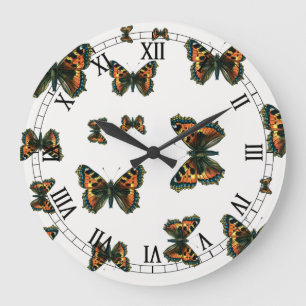 Aglais urticae - Die kleine Tortoiseshell Schmette Große Wanduhr