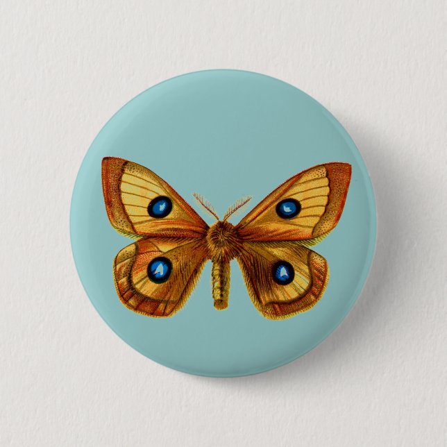 Aglia Tau männlich Button (Vorderseite)