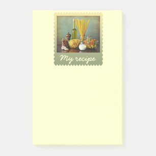 aglio, olio e peperoncino (Knoblauch, Öl und Chili Post-it Klebezettel