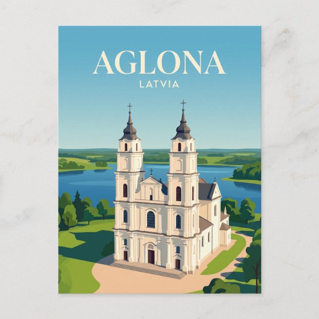Aglona-Basilika Lettland Postkarte (Vorderseite)