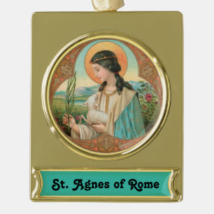 Agnes of Rome (BK 006) Banner-Ornament Gold